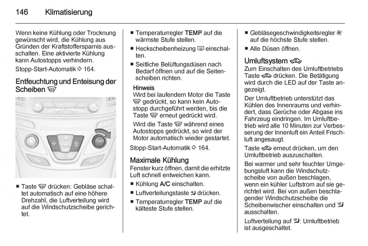 Opel Insignia Handbuch / page 148