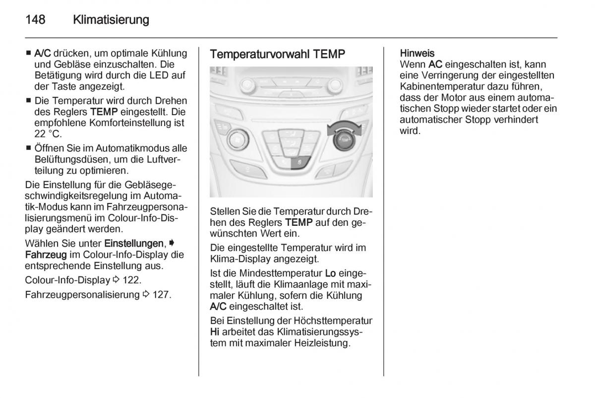 Opel Insignia Handbuch / page 150