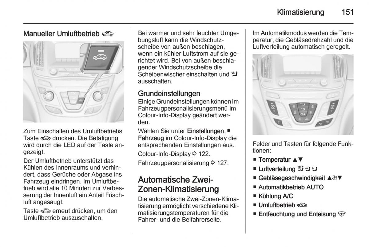 Opel Insignia Handbuch / page 153