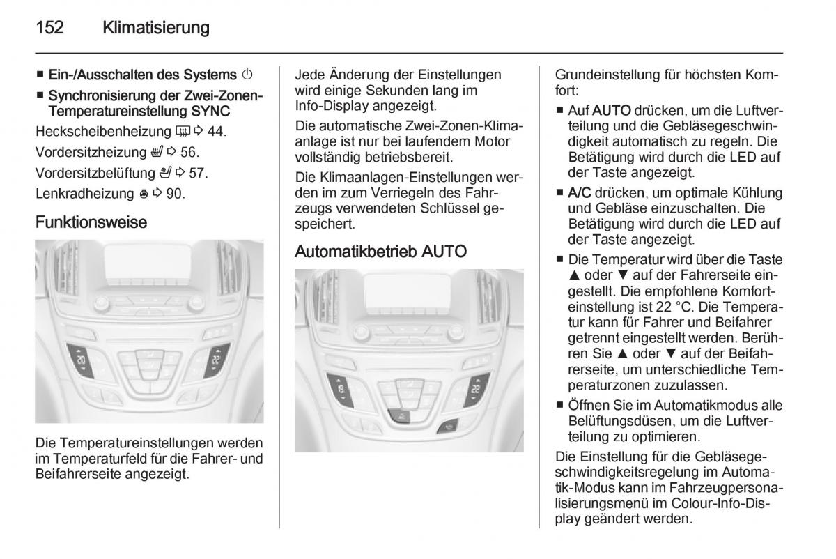 Opel Insignia Handbuch / page 154