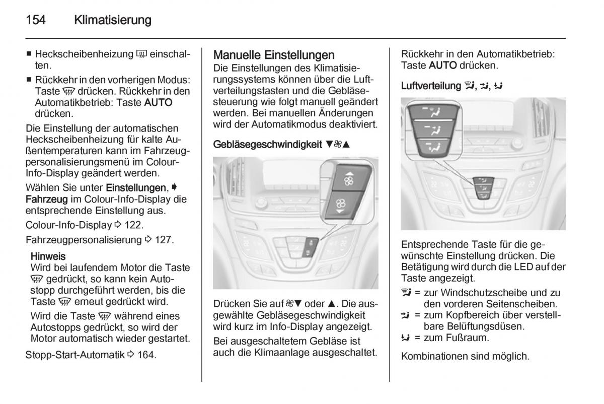 Opel Insignia Handbuch / page 156