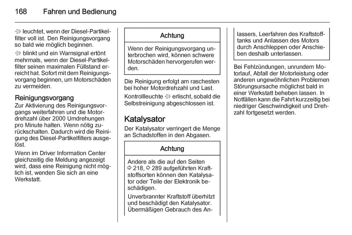 Opel Insignia Handbuch / page 170