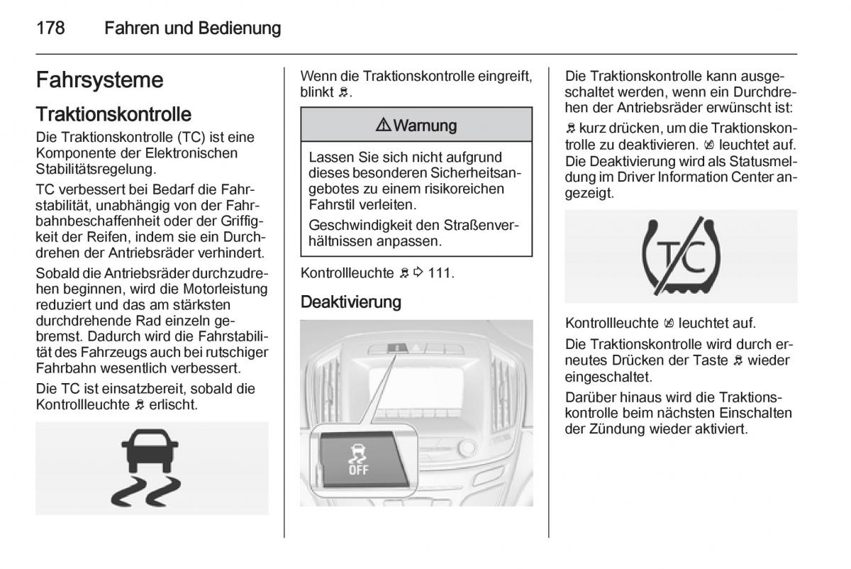 Opel Insignia Handbuch / page 180