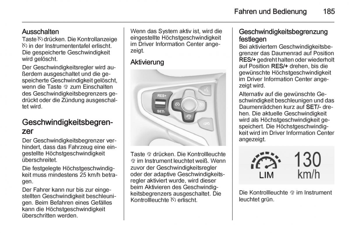 Opel Insignia Handbuch / page 187