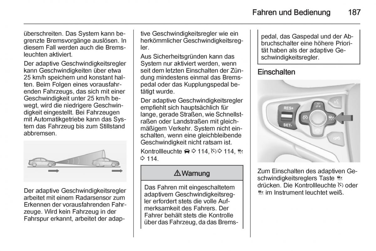 Opel Insignia Handbuch / page 189