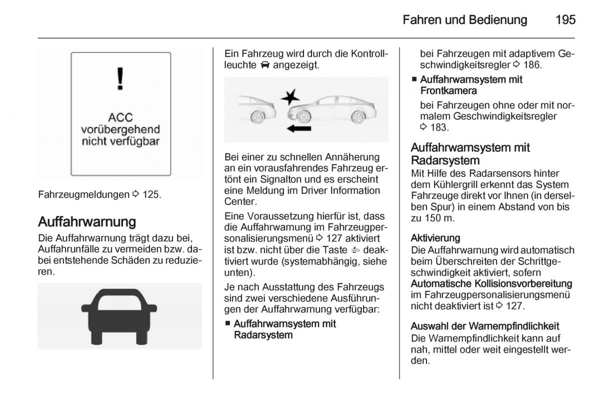 Opel Insignia Handbuch / page 197