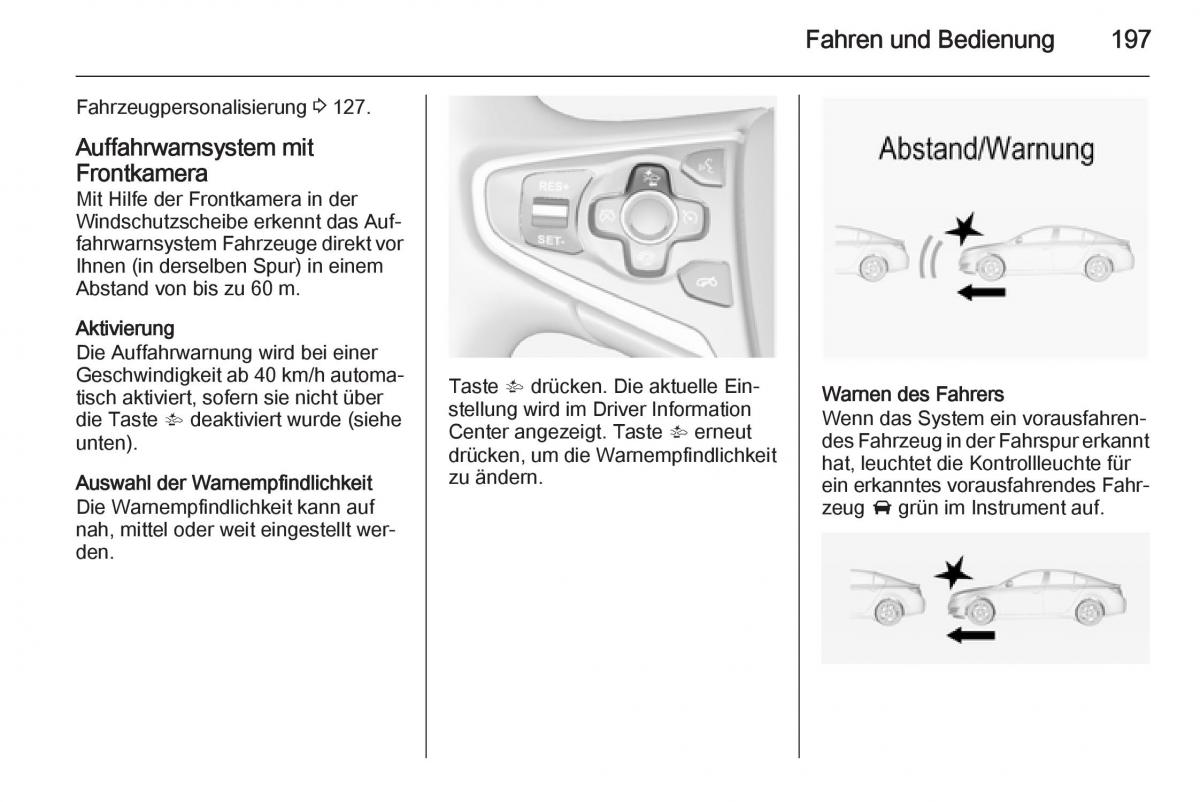 Opel Insignia Handbuch / page 199