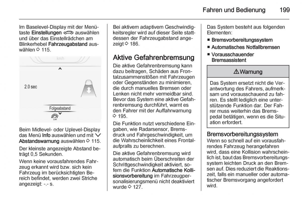 Opel Insignia Handbuch / page 201