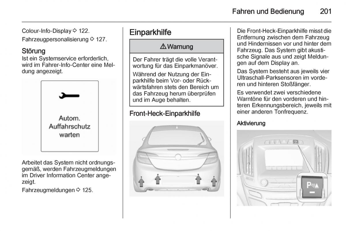 Opel Insignia Handbuch / page 203