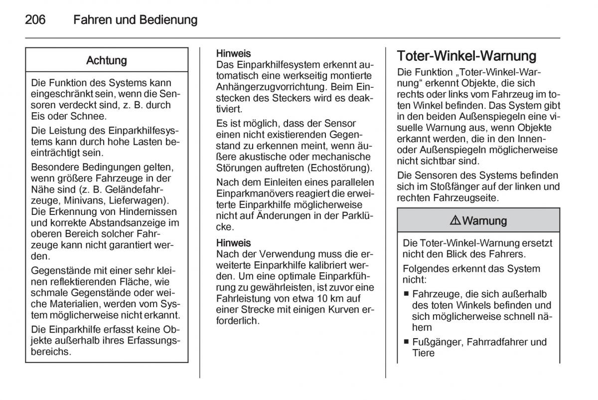 Opel Insignia Handbuch / page 208