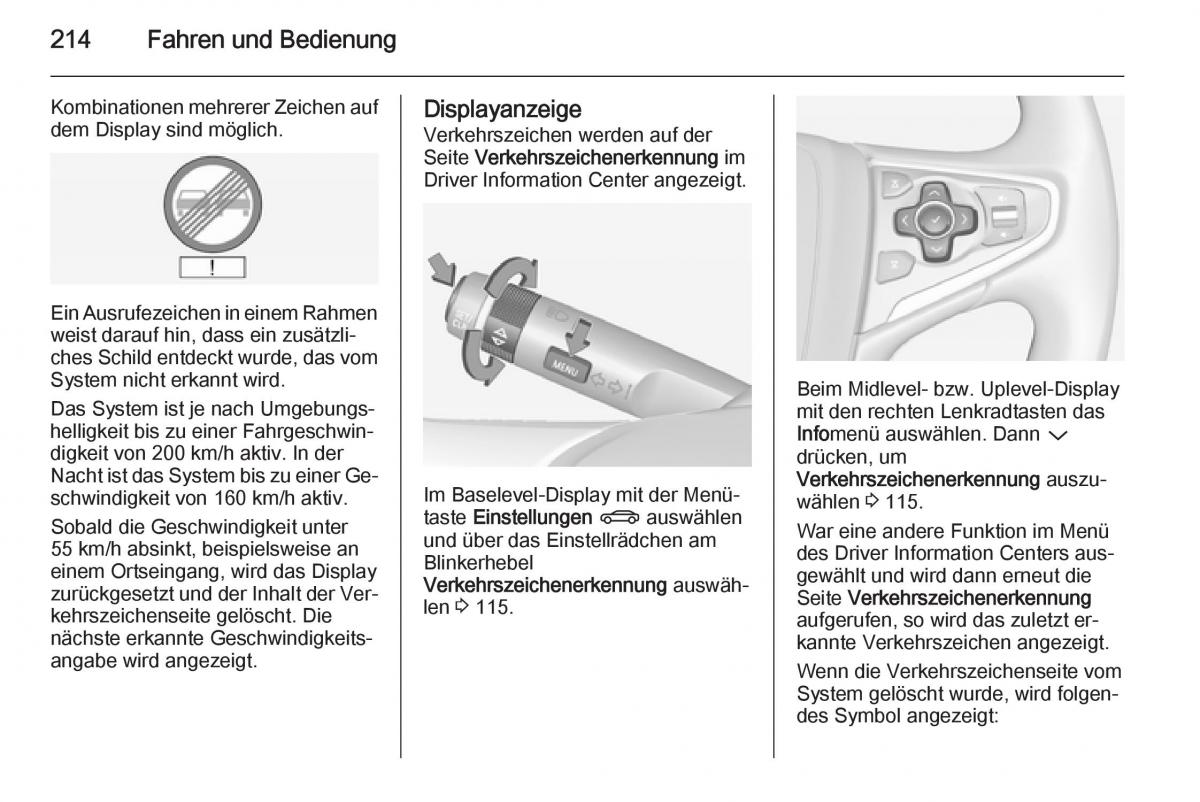 Opel Insignia Handbuch / page 216