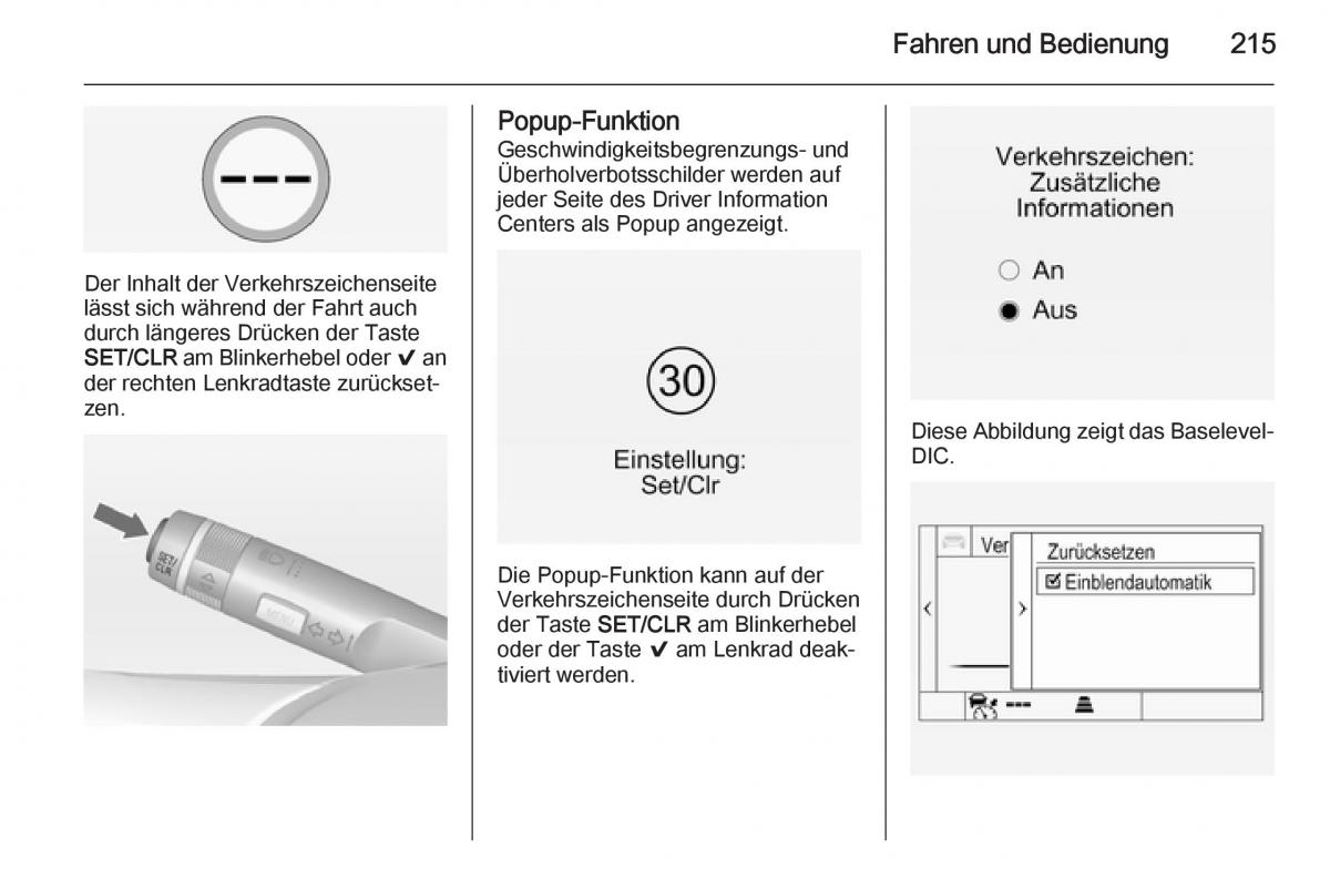 Opel Insignia Handbuch / page 217