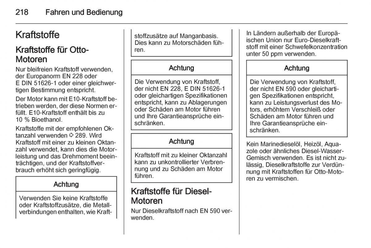 Opel Insignia Handbuch / page 220