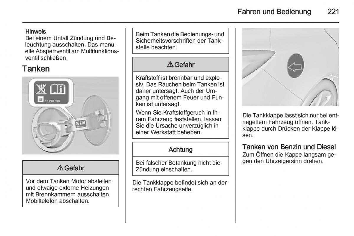 Opel Insignia Handbuch / page 223