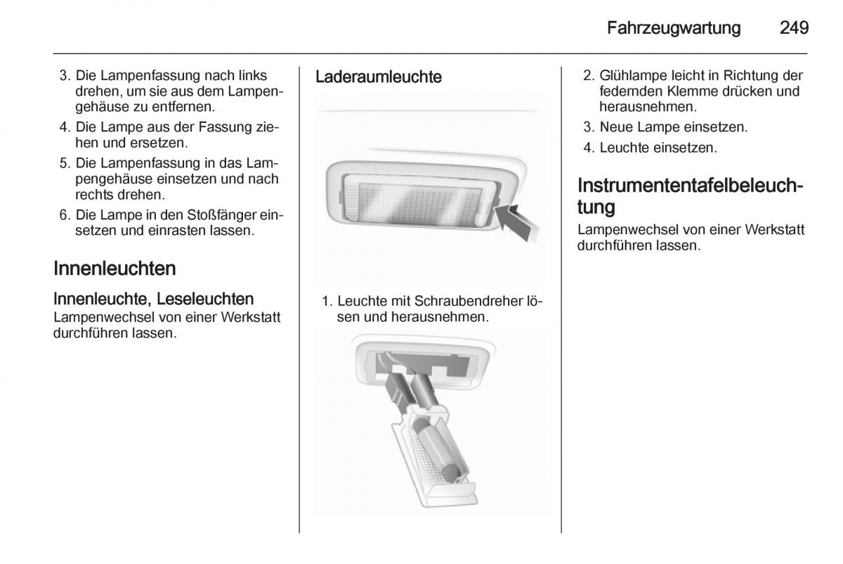 Opel Insignia Handbuch / page 251