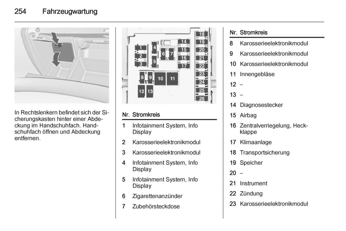 Opel Insignia Handbuch / page 256