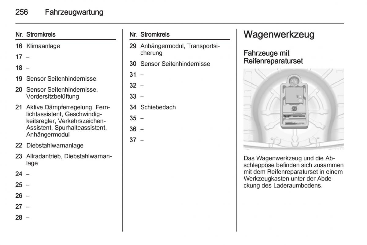 Opel Insignia Handbuch / page 258