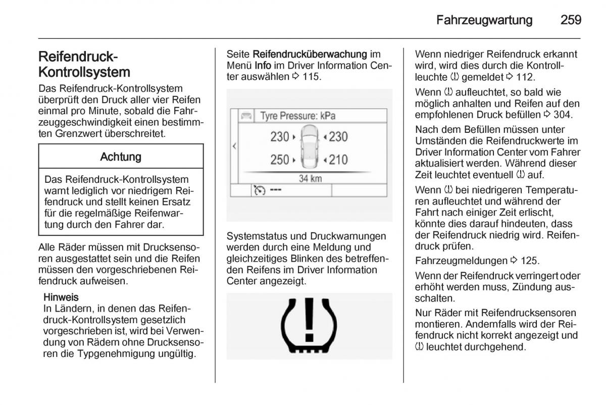 Opel Insignia Handbuch / page 261