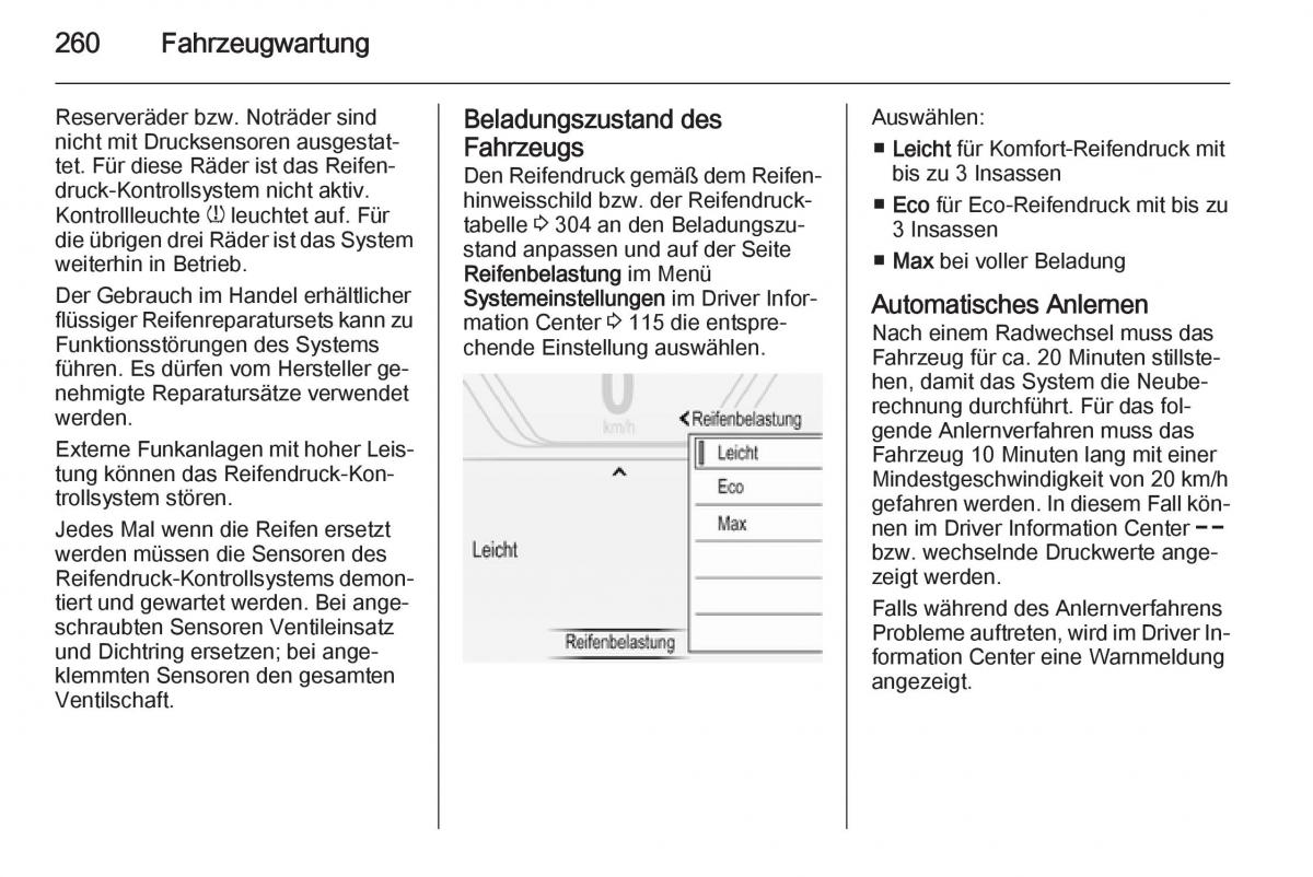 Opel Insignia Handbuch / page 262