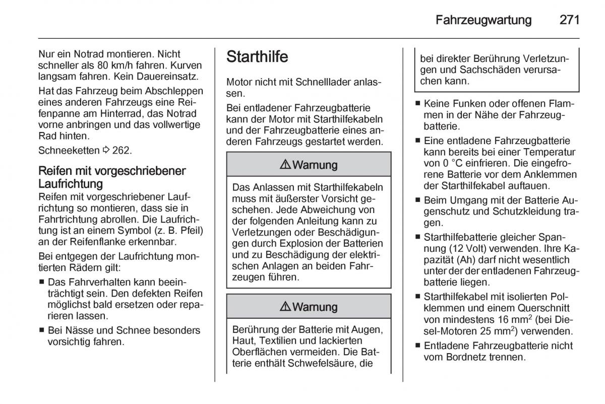 Opel Insignia Handbuch / page 273