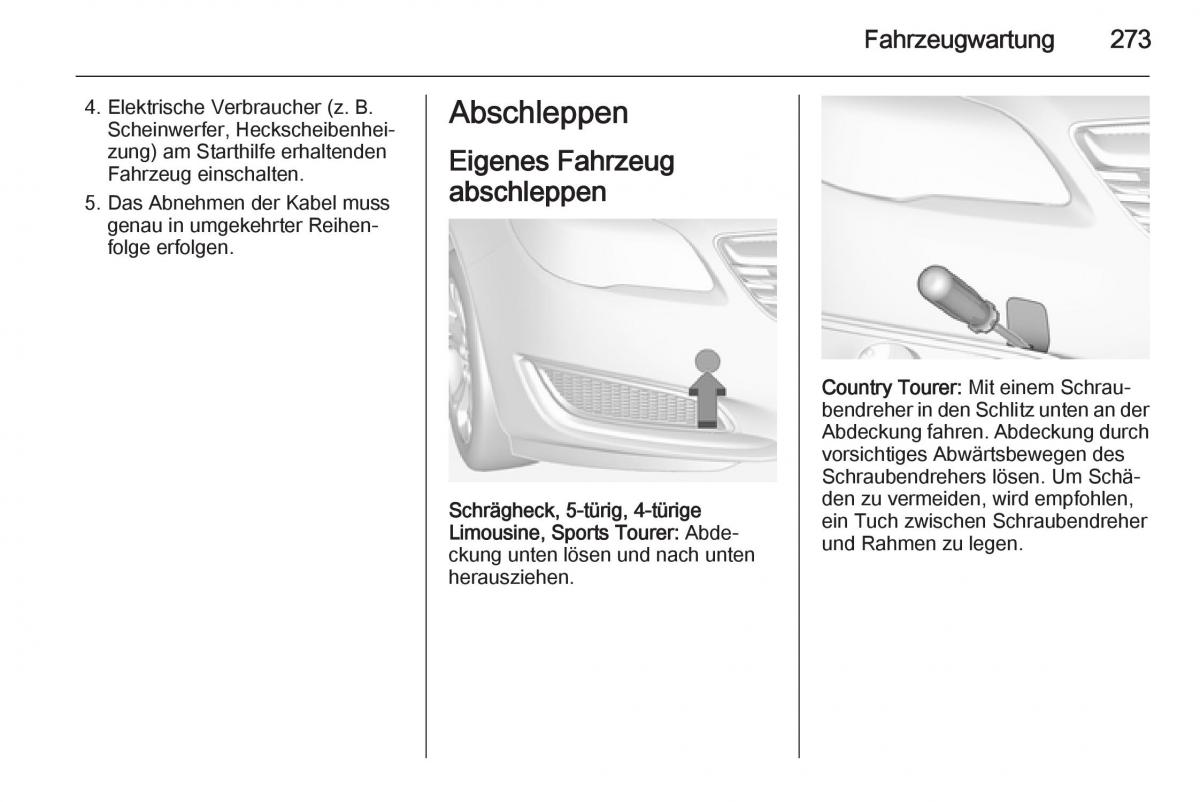 Opel Insignia Handbuch / page 275