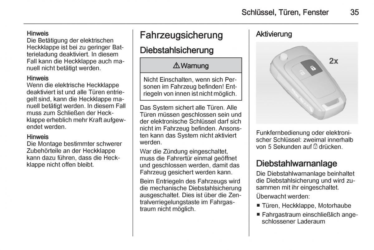 Opel Insignia Handbuch / page 37