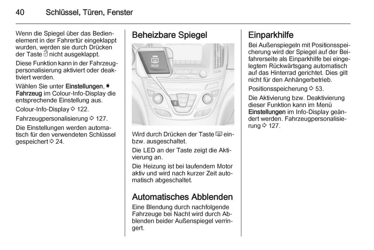 Opel Insignia Handbuch / page 42