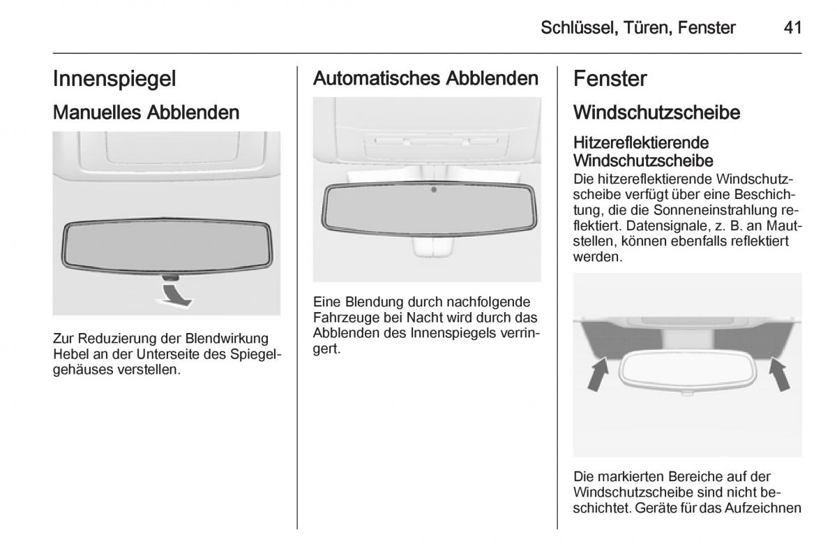 Opel Insignia Handbuch / page 43