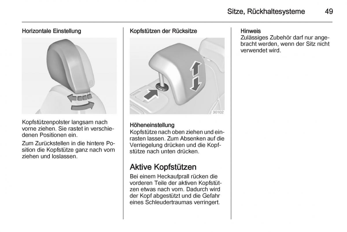 Opel Insignia Handbuch / page 51