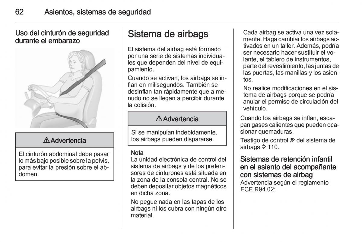 Opel Insignia manual del propietario / page 64