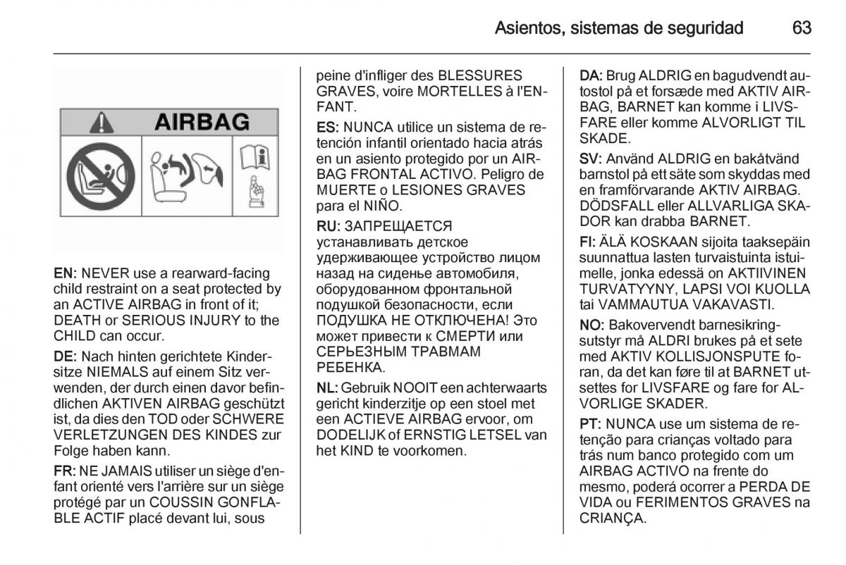 Opel Insignia manual del propietario / page 65