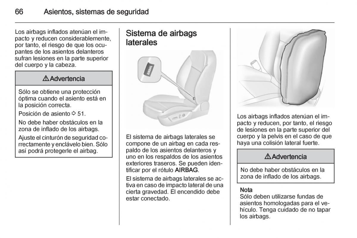 Opel Insignia manual del propietario / page 68