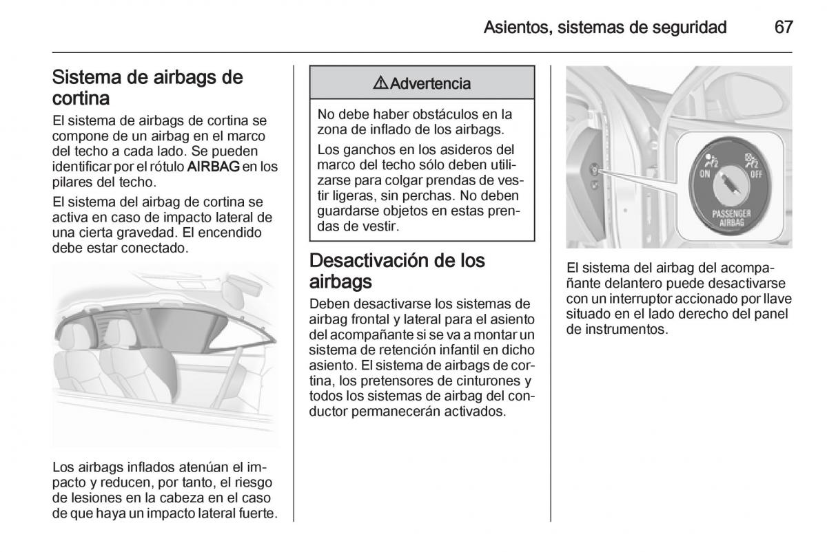 Opel Insignia manual del propietario / page 69