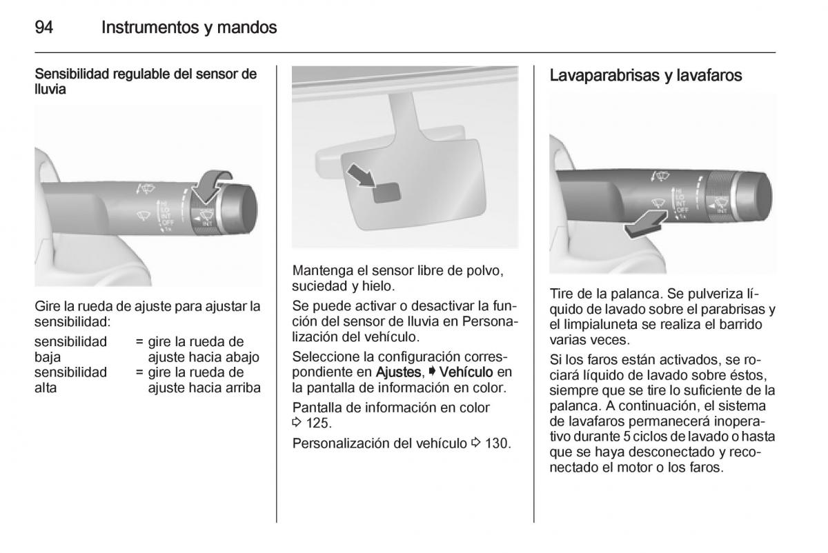 Opel Insignia manual del propietario / page 96