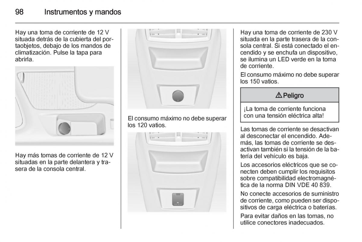 Opel Insignia manual del propietario / page 100