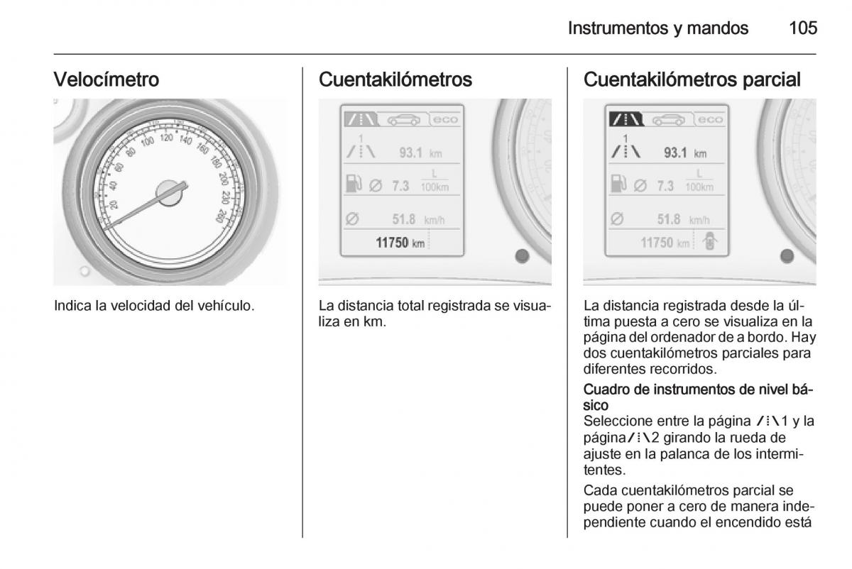 Opel Insignia manual del propietario / page 107