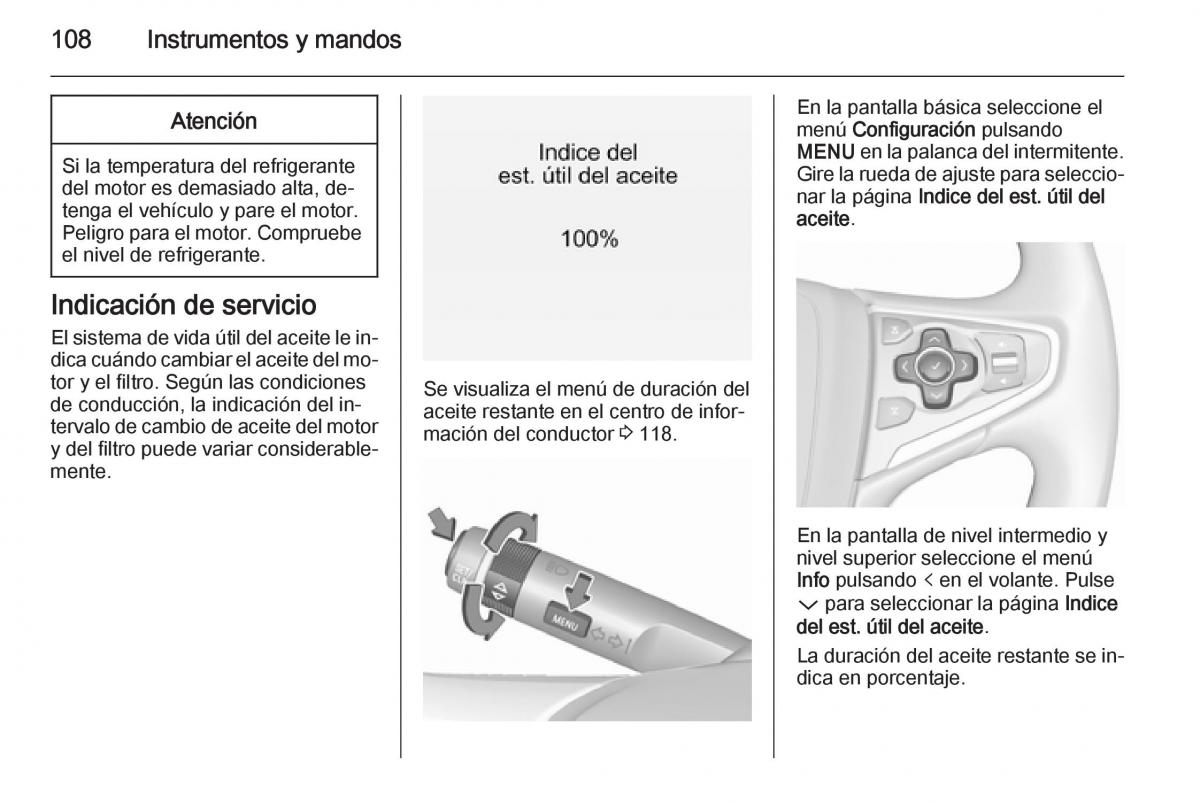 Opel Insignia manual del propietario / page 110