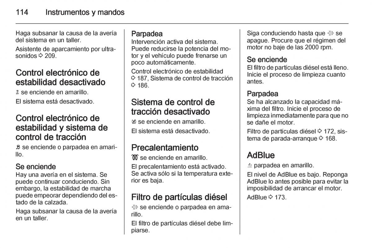 Opel Insignia manual del propietario / page 116