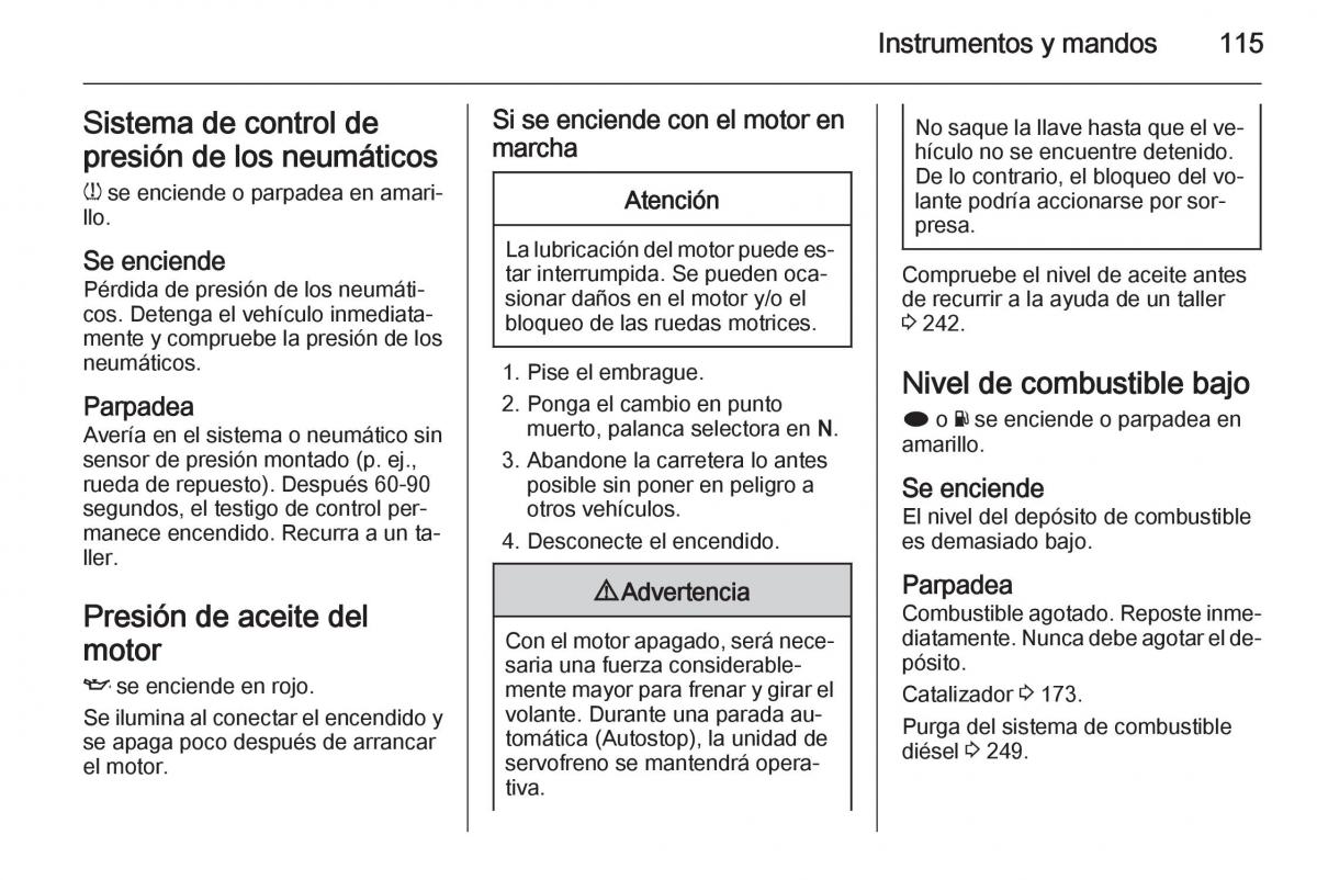 Opel Insignia manual del propietario / page 117