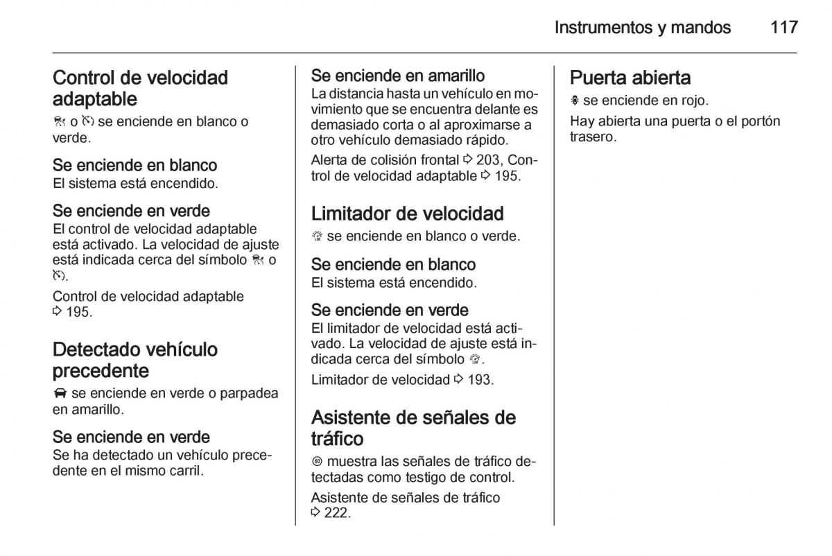 Opel Insignia manual del propietario / page 119