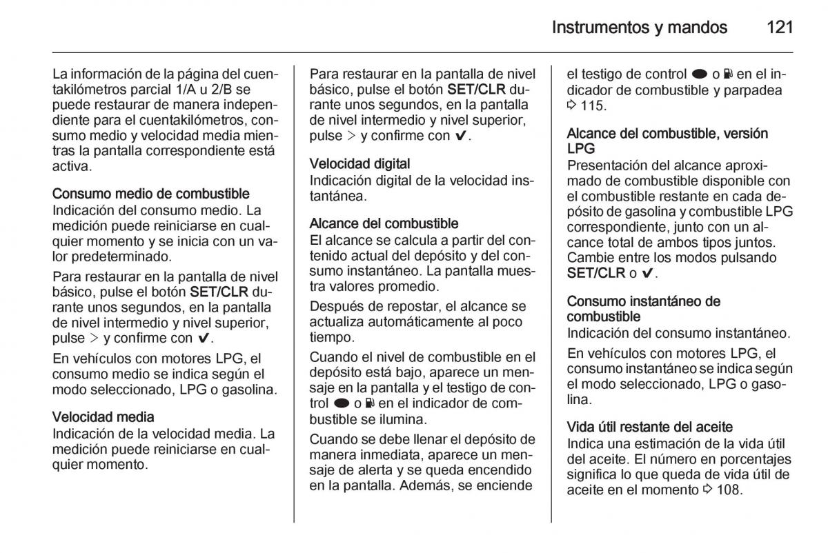 Opel Insignia manual del propietario / page 123