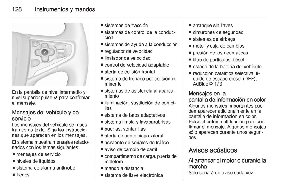 Opel Insignia manual del propietario / page 130