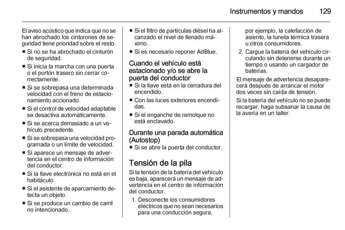 Opel Insignia manual del propietario / page 131