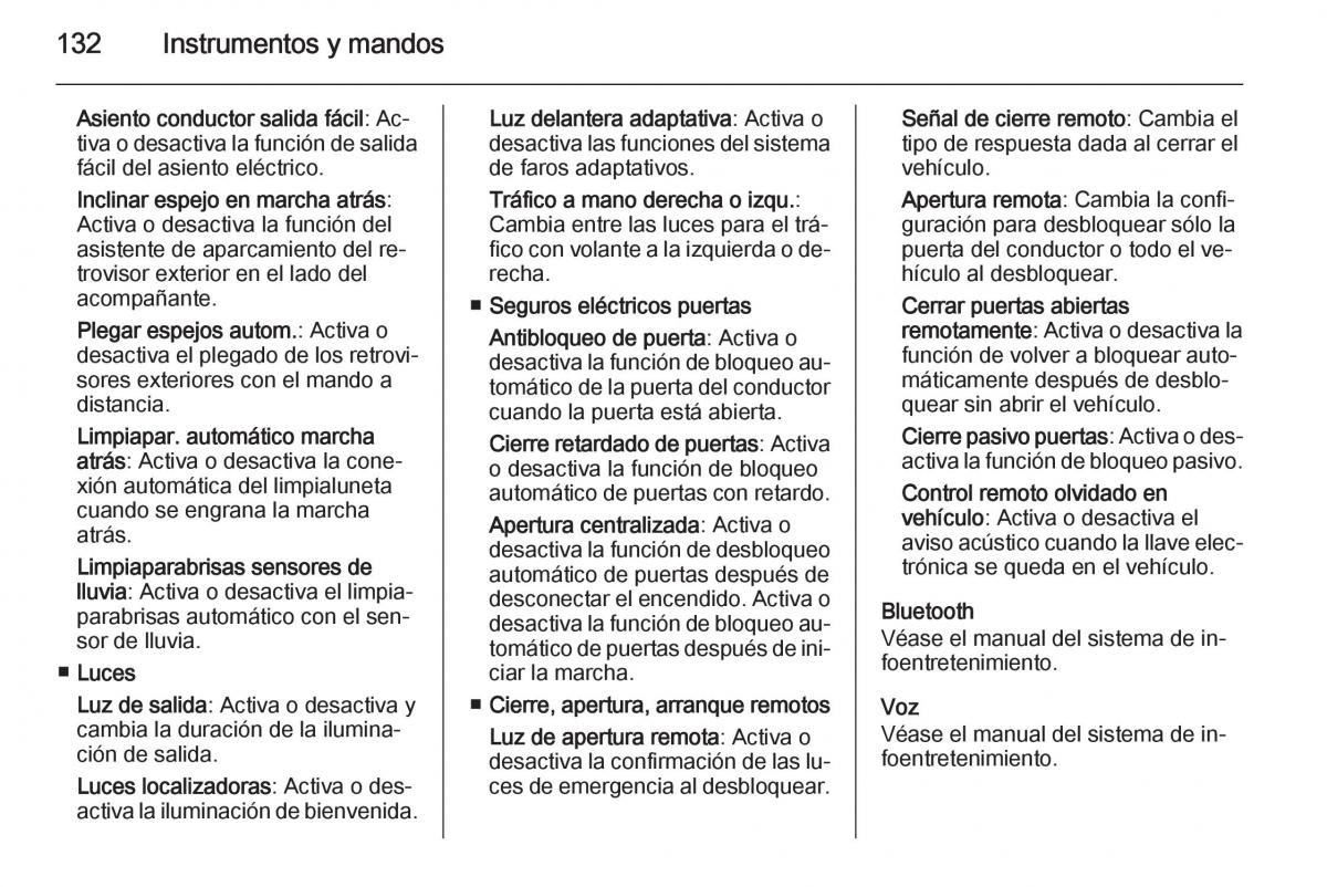 Opel Insignia manual del propietario / page 134