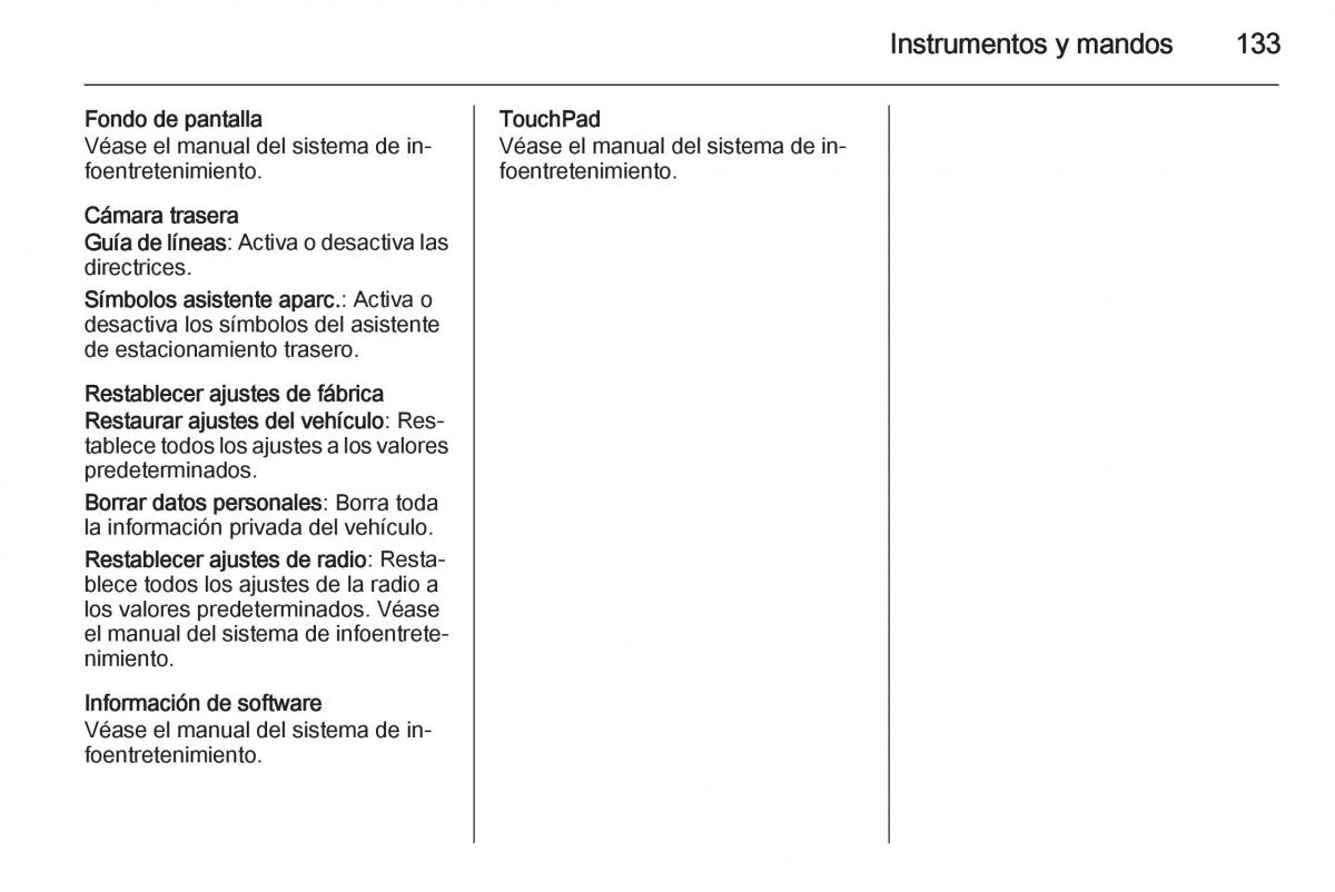 Opel Insignia manual del propietario / page 135