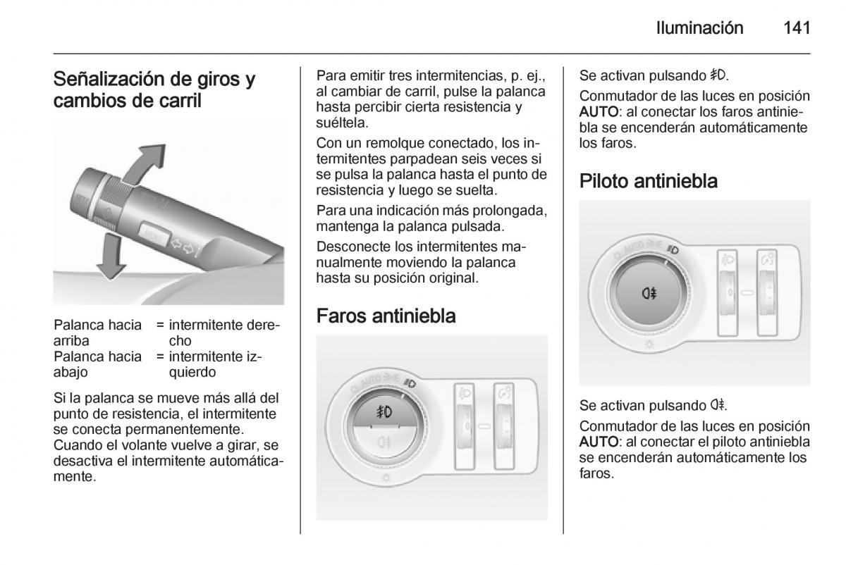 Opel Insignia manual del propietario / page 143