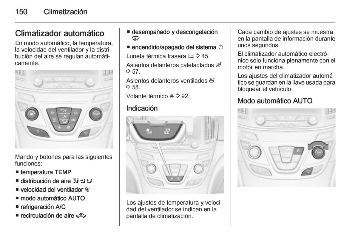 Opel Insignia manual del propietario / page 152