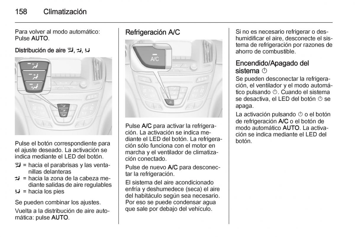 Opel Insignia manual del propietario / page 160