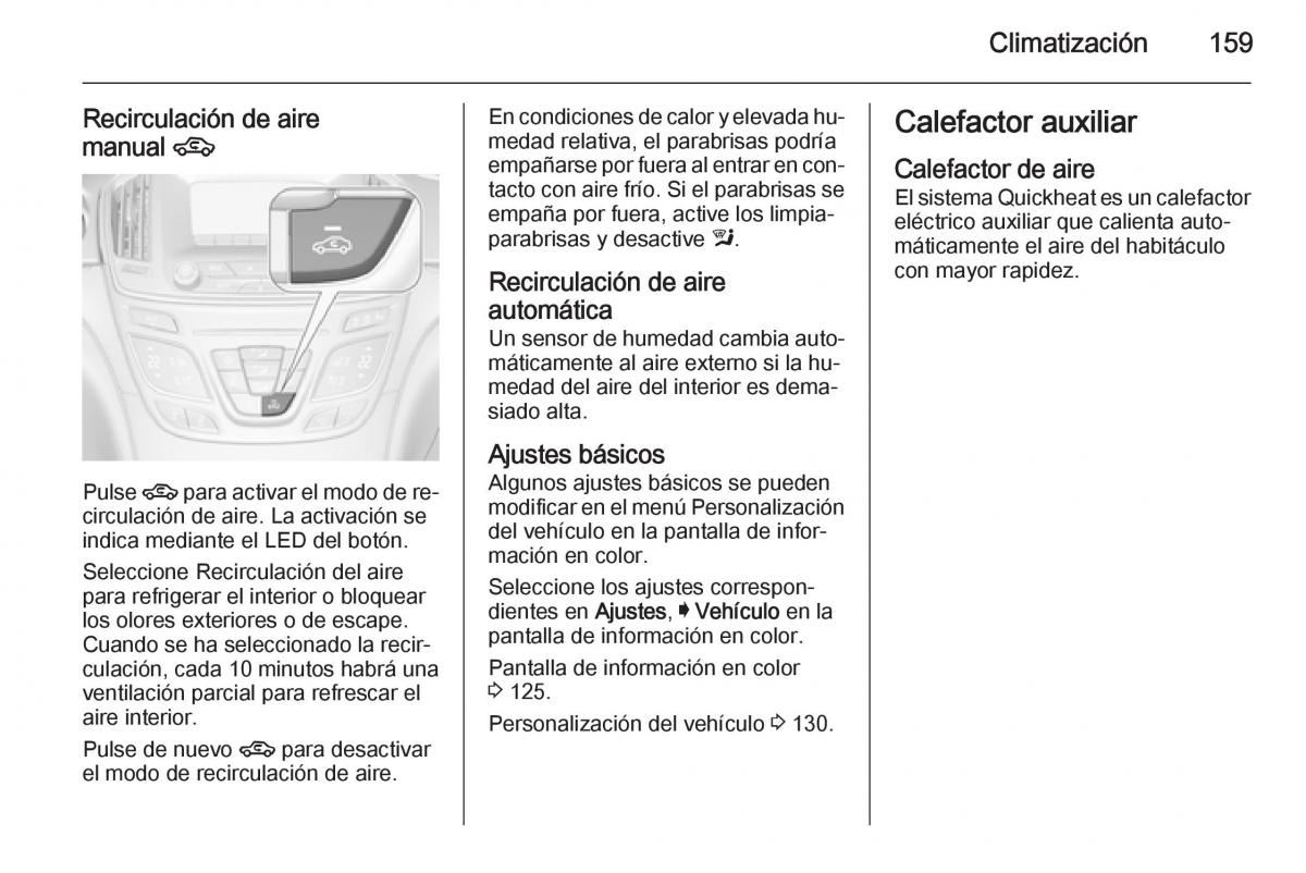 Opel Insignia manual del propietario / page 161