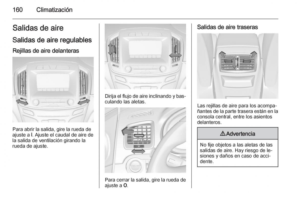 Opel Insignia manual del propietario / page 162